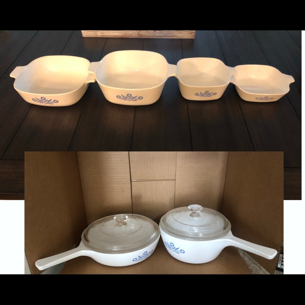 6 CorningWare Blue CornFlower